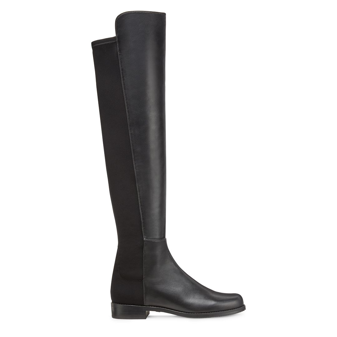 Shop now: The 5050 Over-the-Knee boot in black leather 
