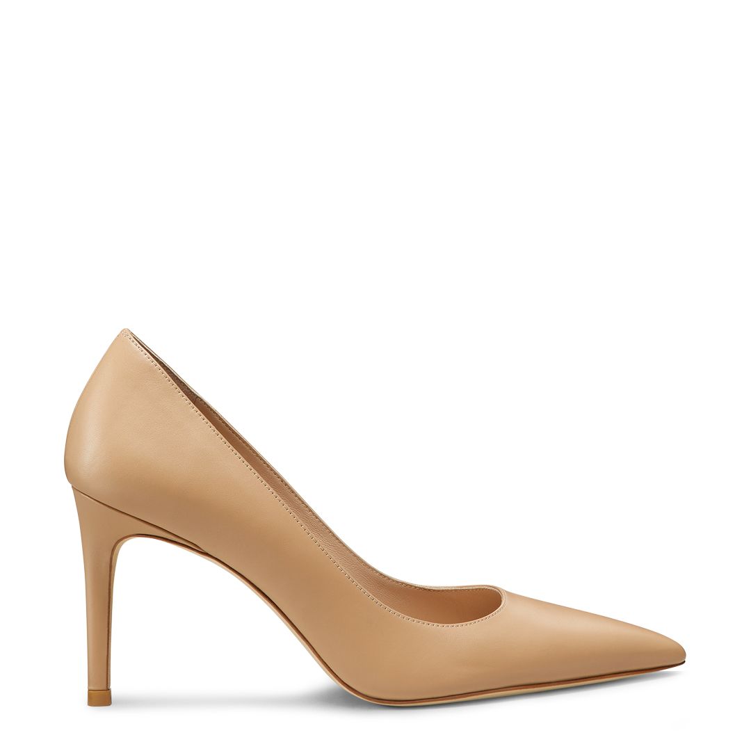 Shop now: The Stuart Power Pump 75 in Adobe Beige Leather 