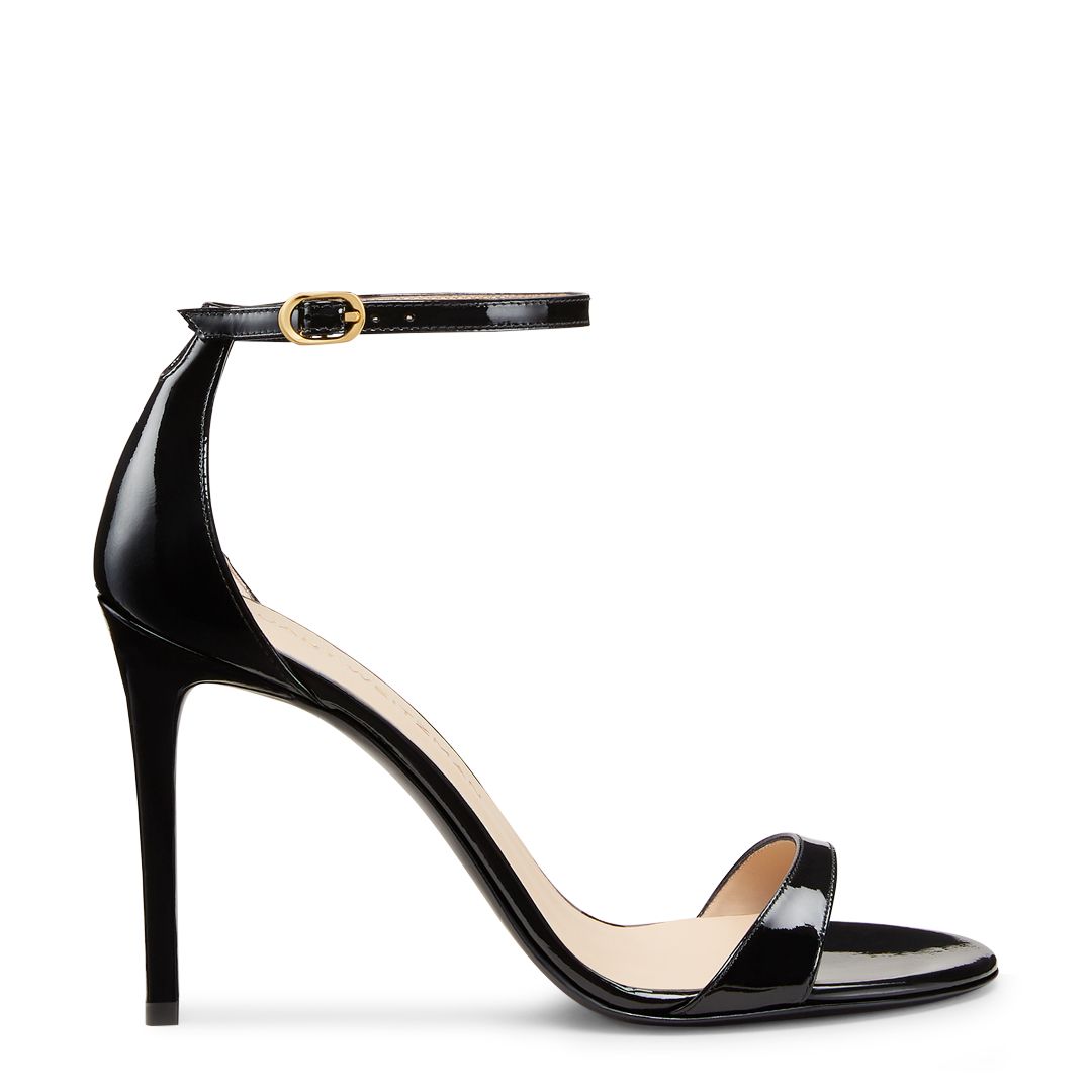 Shop Now: The Nudist II Sandal 100 in black patent leather