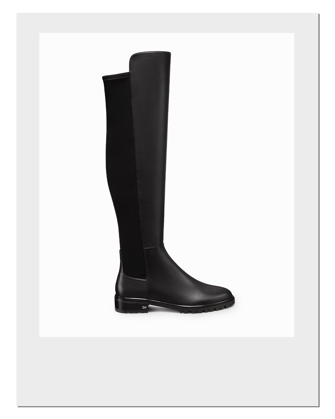 The City Over-the-Knee Boot in black leather 