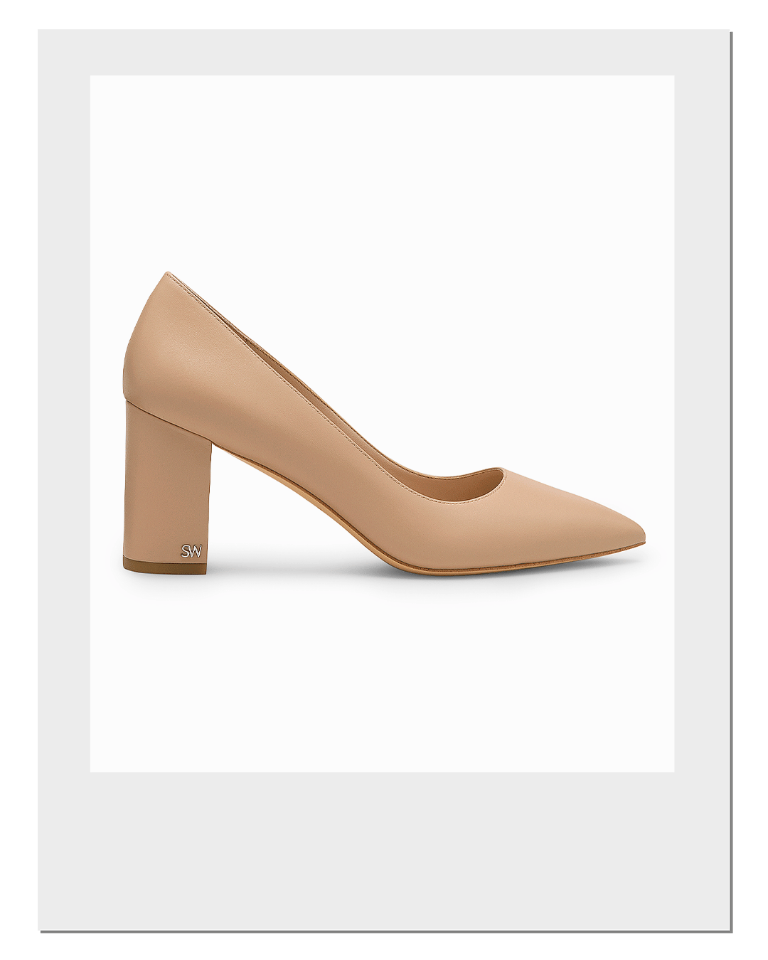 The Cara Block Heel Pump in Dolce Taupe Leather