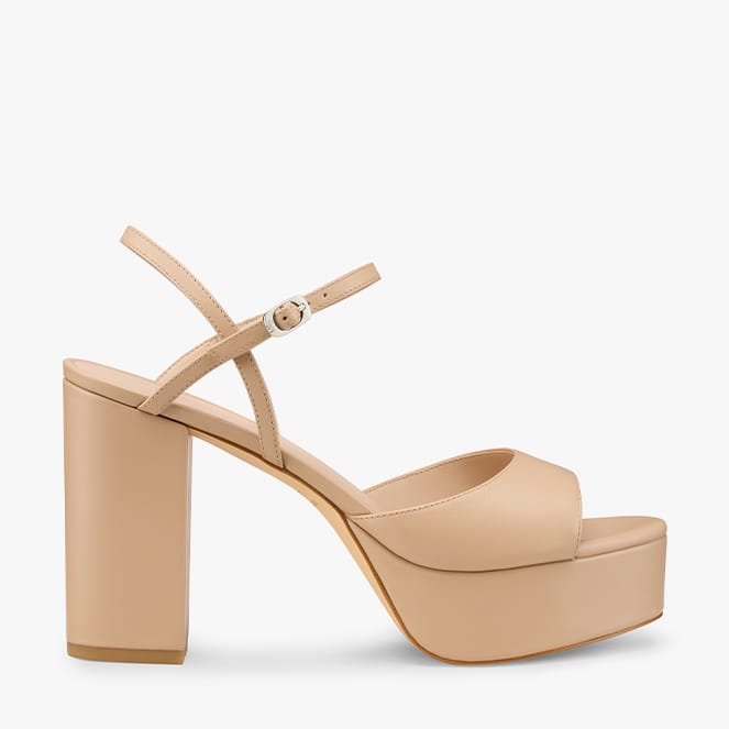 Shop Now: Ingrid Platform Sandal in Bambina Beige Leather 