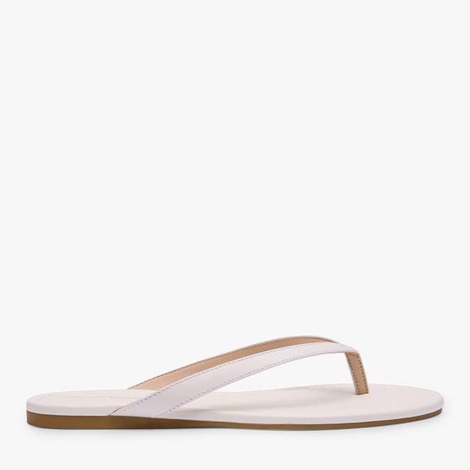 Shop Now: Faye Thong Sandal in White Leather
