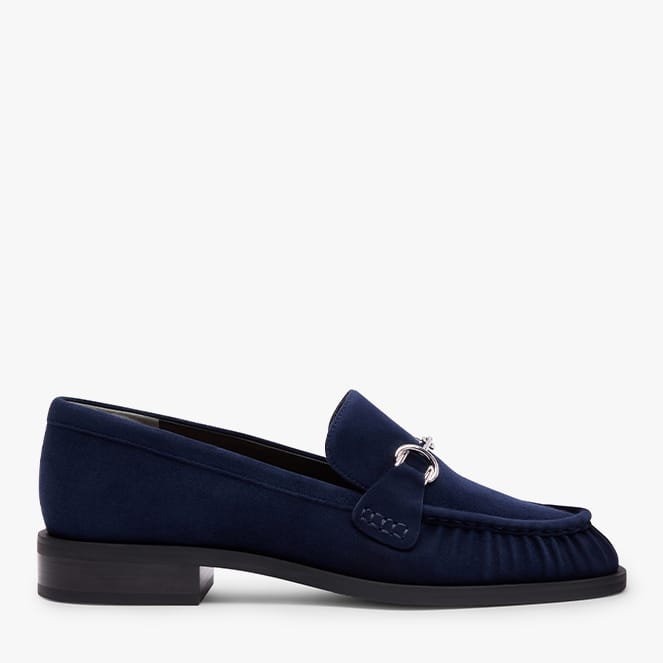Shop Now: Owen Ruched Loafer in Nice Blue Suede
