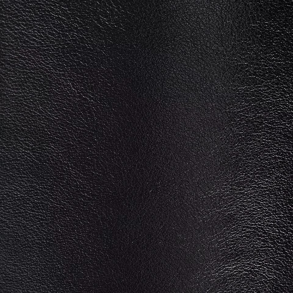 Black action leather shoe material swatch