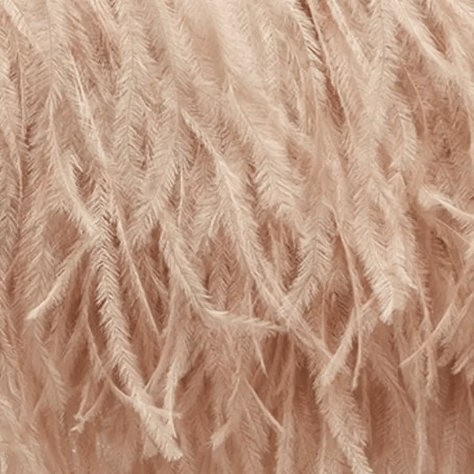 Natural ostrich and goose feather handbag ornamentation