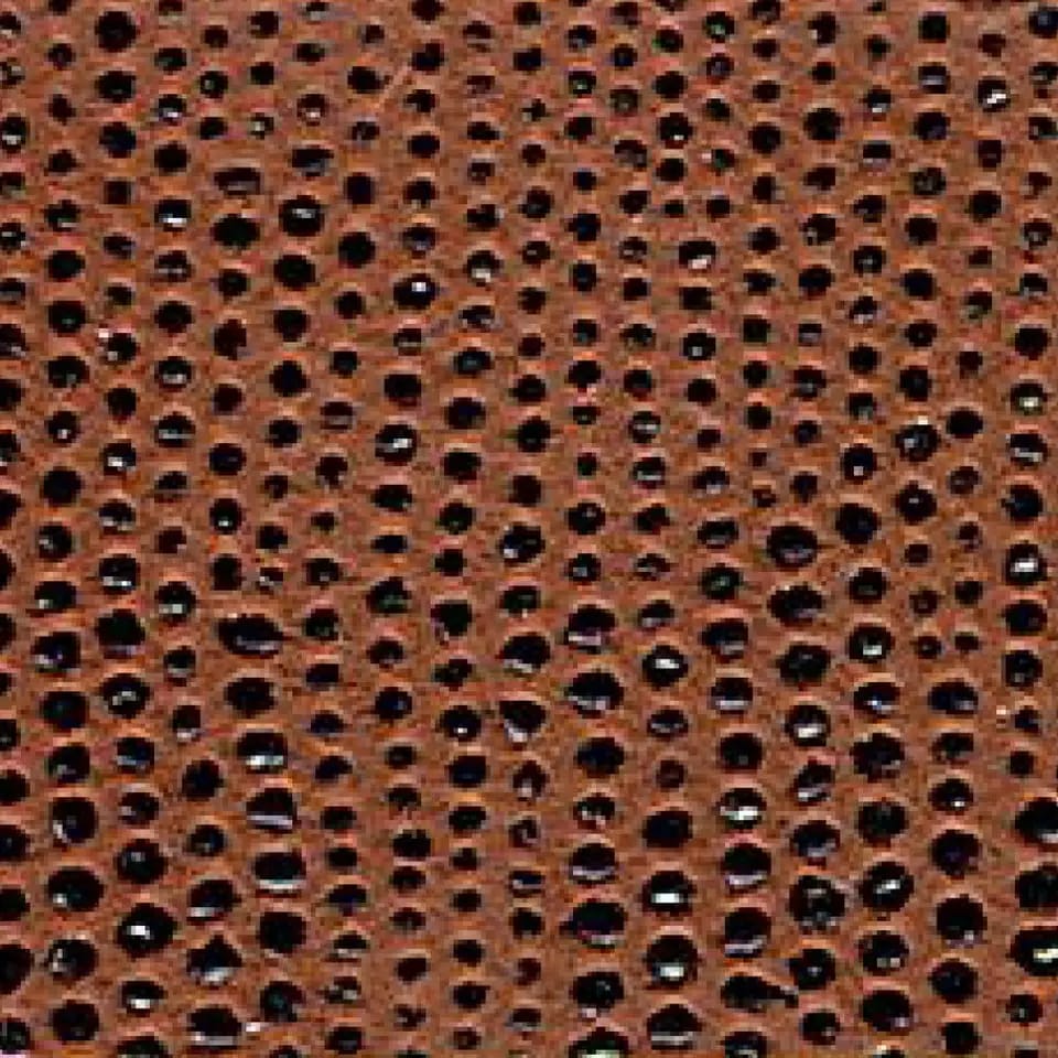Brown and black flicker suede shoe material swatch