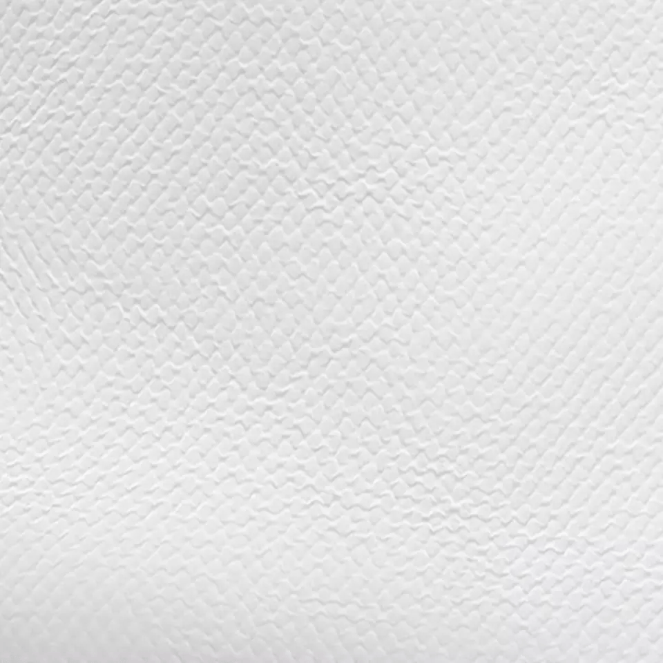 White patent canvas shoe material swatch